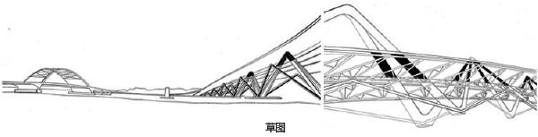 大桥素描简笔画