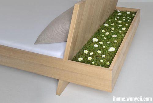 床头独特的绿色元素