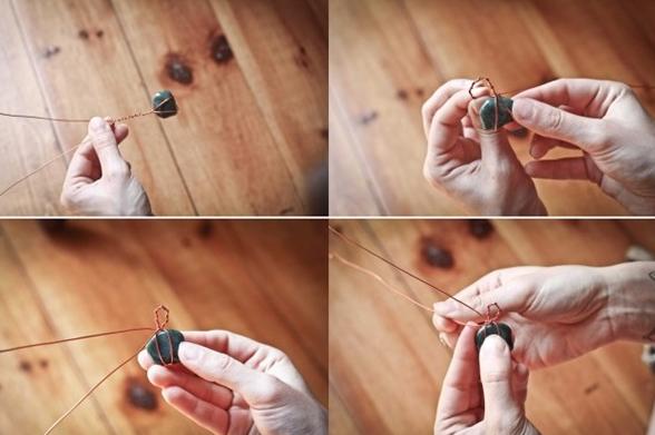 变废为宝 石头vs铜线diy项链