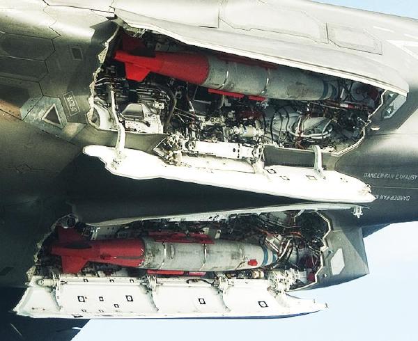 歼31战机机腹弹舱曝光 结构与f35差距很大