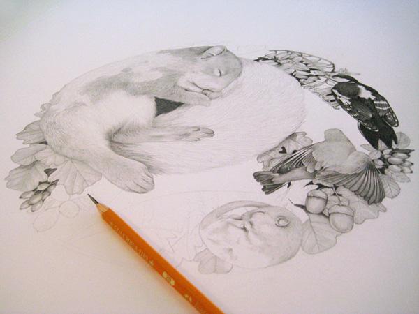 denise nestor的铅笔绘画作品