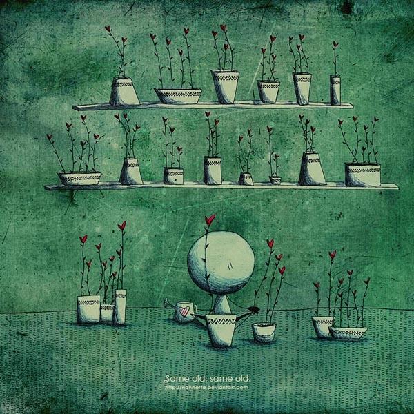 nonnetta 随笔插画