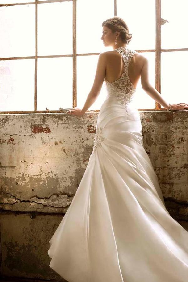 八款婚纱美背,性感极致