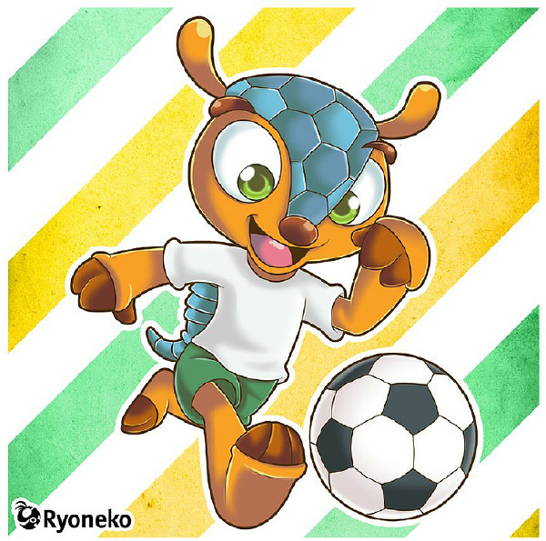 可爱的犰狳 巴西世界杯吉祥物曝光